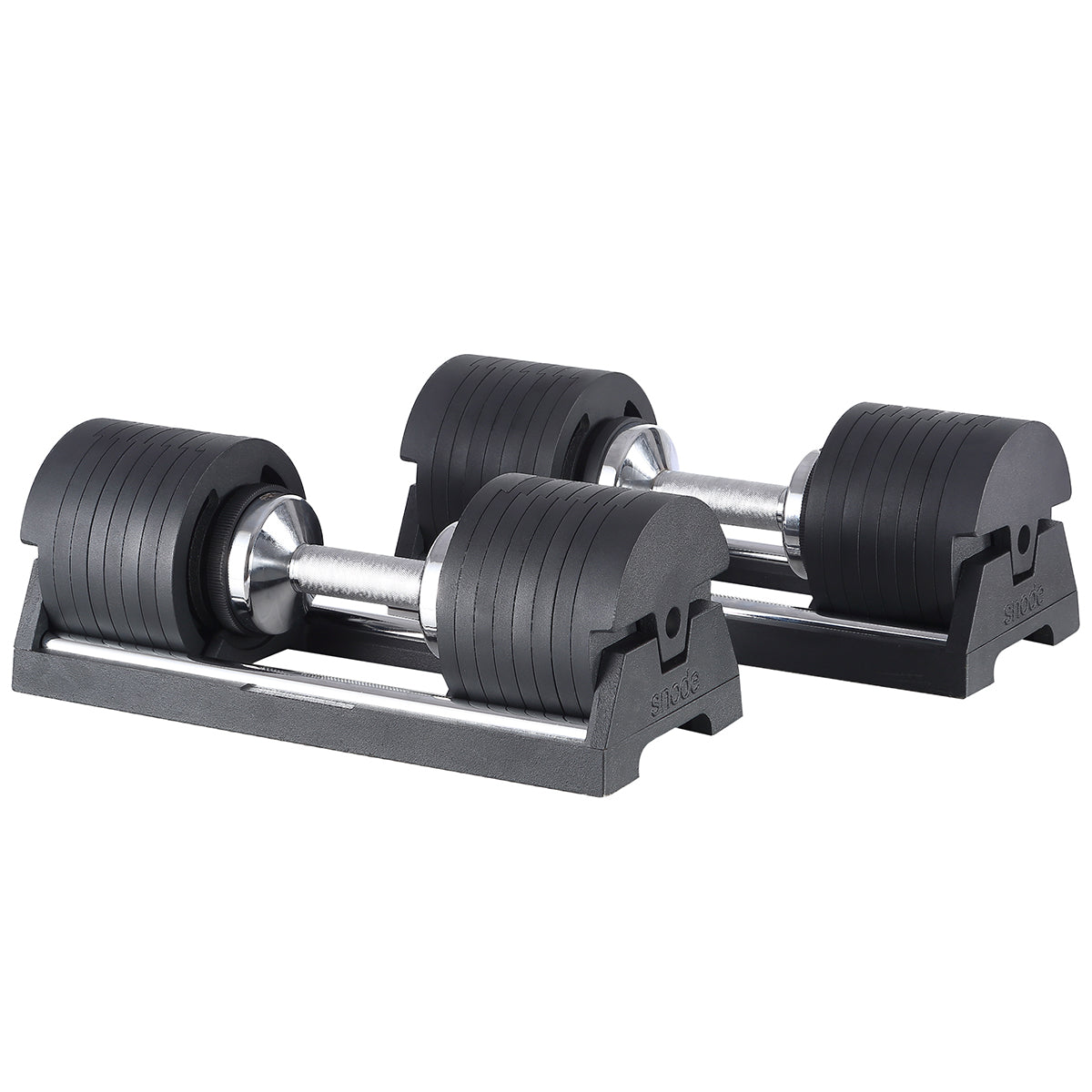Snode 40KG Adjustable Dumbbell Set of 2, Drop-proof Cast Iron Dumbbells, Quick Adjustment (One Pair)