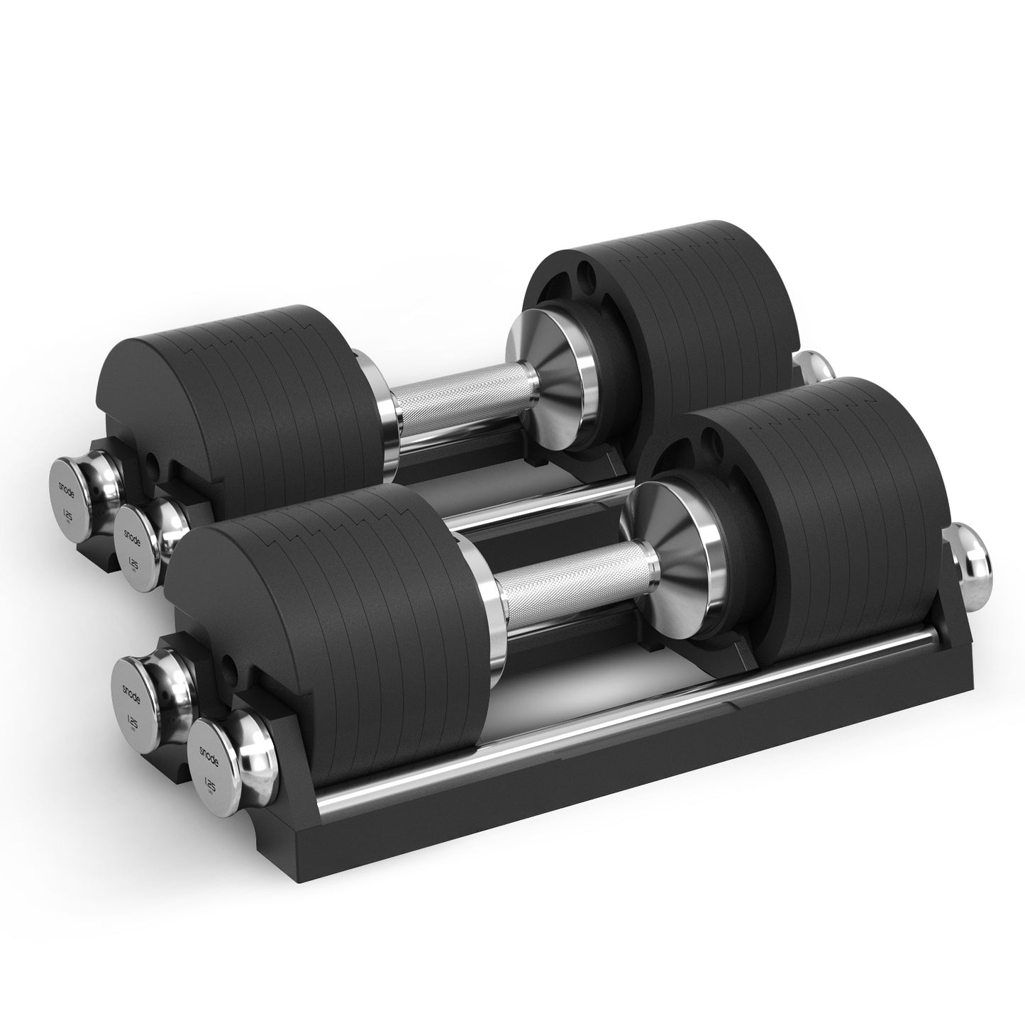 Snode 40KG Adjustable Dumbbell Set of 2, Drop-proof Cast Iron Dumbbells, Quick Adjustment (One Pair)
