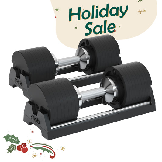 Juego de 2 mancuernas ajustables Snode de 40 kg, de hierro fundido, resistentes al impacto y con ajuste rápido (un par)