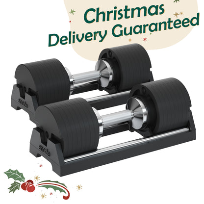 Snode 40KG Drop-proof Cast Iron Adjustable Dumbbells（One Pair）